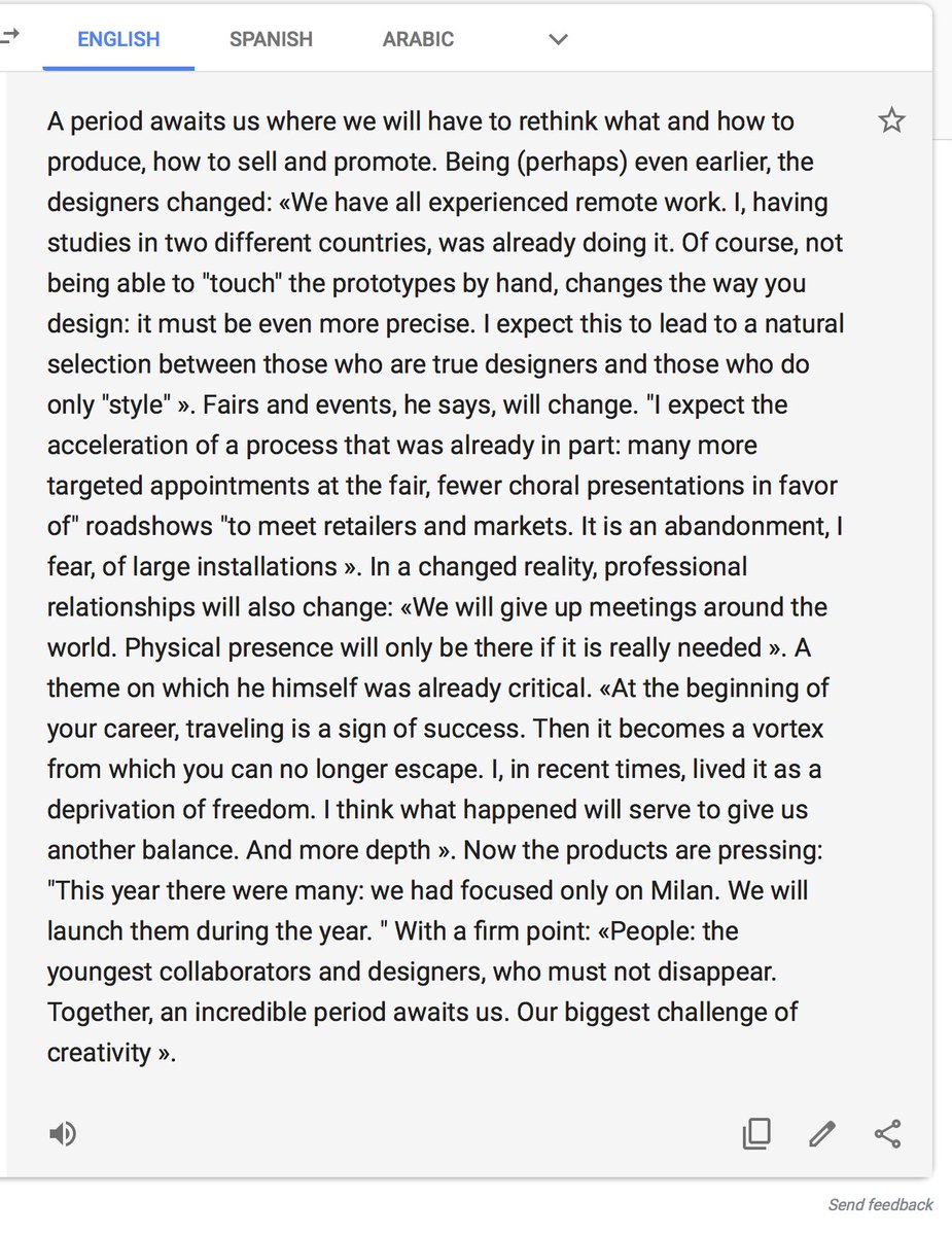 angelesortize's tweet photo. Came across with @lucanichetto interview for @corriere
I've just translated a part for you, both Spanish and English. Interesting points to consider for undergraduate design students and the career future #DesignThinking #designinpigiama https://t.co/mqdPfGuoci