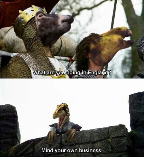 tylerstoneart's tweet photo. I could’ve been working on my commission last night, but instead I made this. If you know, you know... #paleofail #walkingwithdinosaurs #utahraptor #igunanodon #polacanthus #europeanvacation #screwgeography #yourmotherwasahamster https://t.co/FTjWTRtt3f