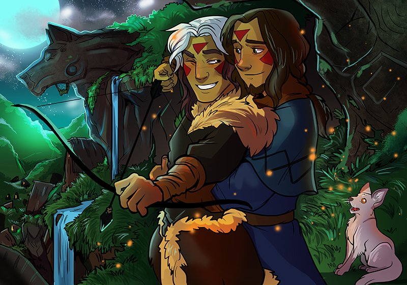 Crankrats's tweet photo. I missed drawing Cyran and Sigvald. I haven't drawn them since May last year? O the woes of a slowburn comic! Either way, have some happy Altavian Husbands being dorky & sweet!
#Comic #comicauthor #art
#illustration #webcomic #fantasycomic #digitalart
#Crankrats #husbands #OC https://t.co/WGkWL0iIQj