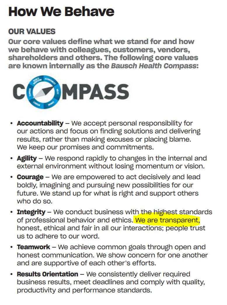 To find BS in  #BauschHealth look no further than this stupid graph.Fluff: "We are transparent, honest, ethical and fair in all our interactions"CDP report available to download? Nah.