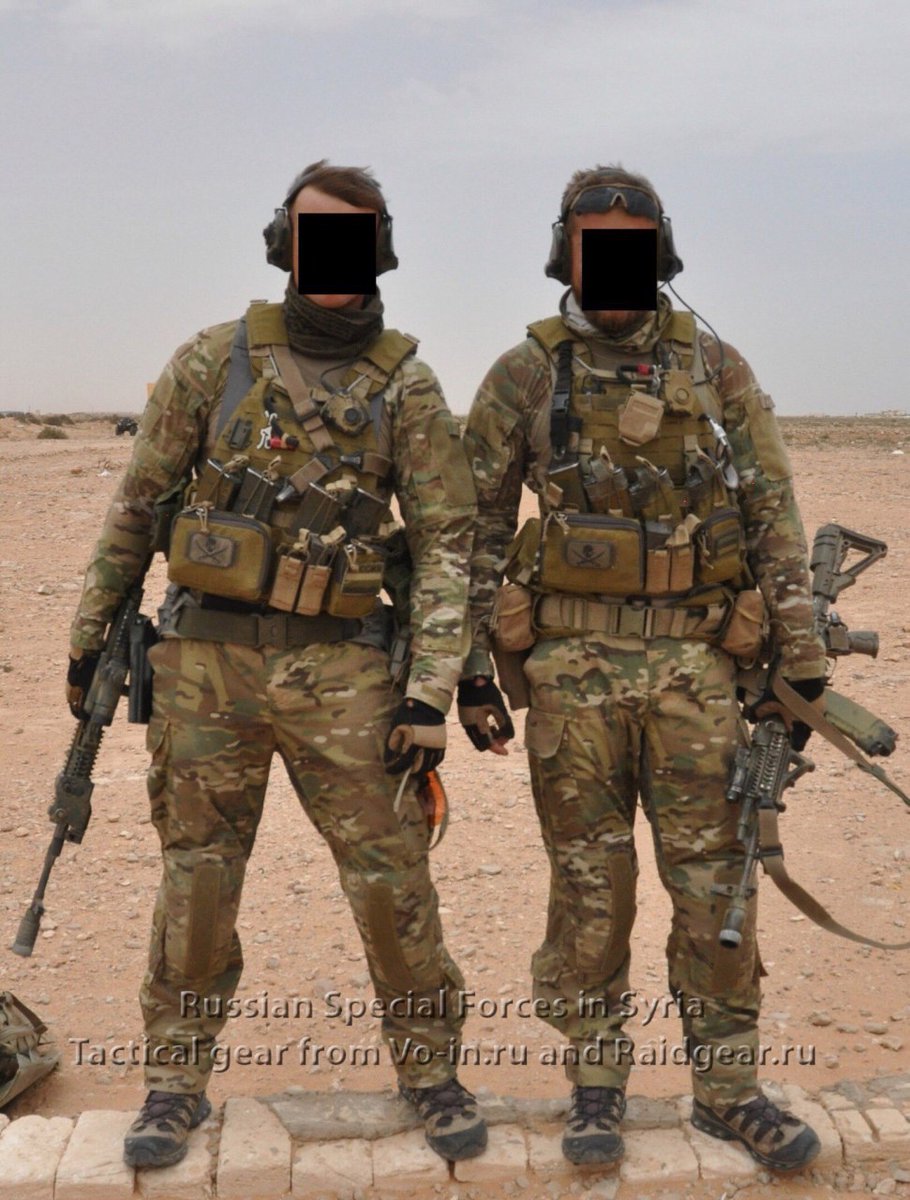 Photo of Russian SSO specialists in Syria from 2017. EOTech and Aimpoint optics and Zenit laser aiming devices. 56/ https://t.me/ok_spn/5378 