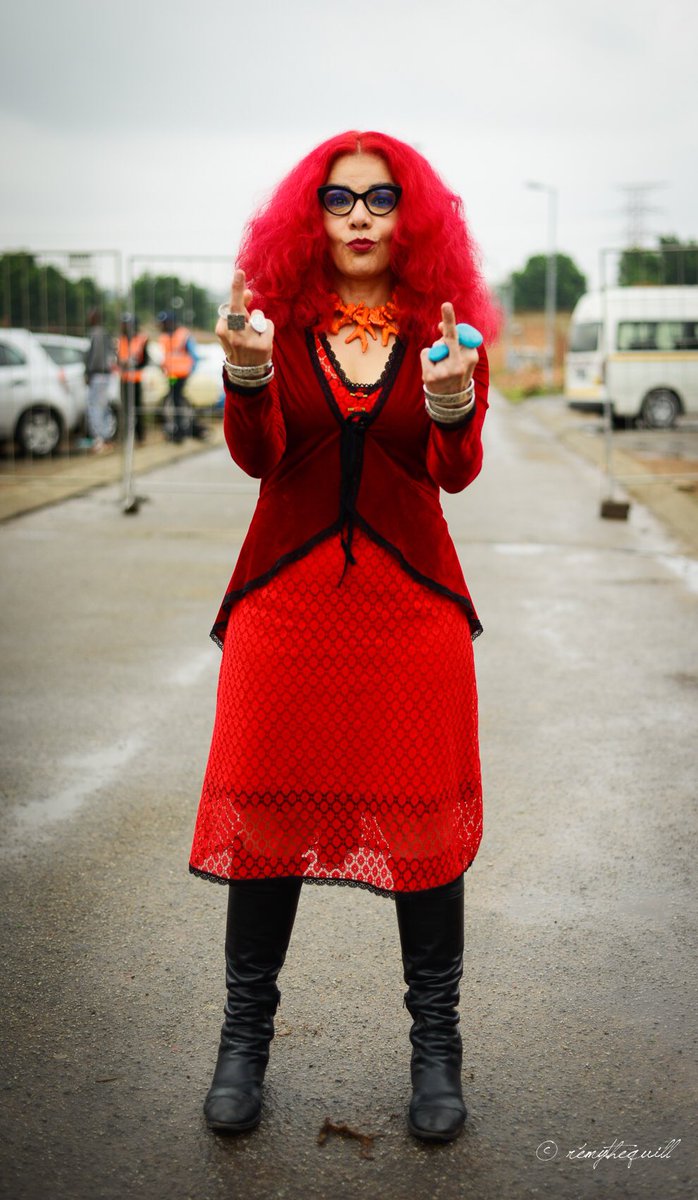 I love this picture that  @remythequill took of me at  @Abantu_ in Soweto in December. It will stand as the last festival and public speaking I did with my Fuck You I Survived Red. Onward!