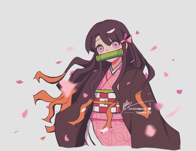 moved ➡️ @chaopiicoさんがTwitterに投稿した竈門禰豆子(鬼滅の刃)のイラスト。