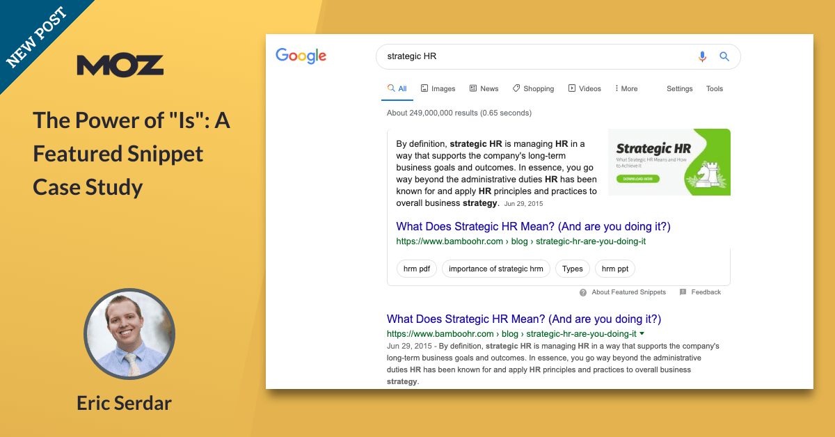 What are featured snippets, and why are they important to SEOs?

Simple answer 👉 FS are boxes that appear at the top of the search results. A FS succinctly and accurately answers your query while citing a website.

Learn more 👇
ow.ly/JMaE50zgLKX
