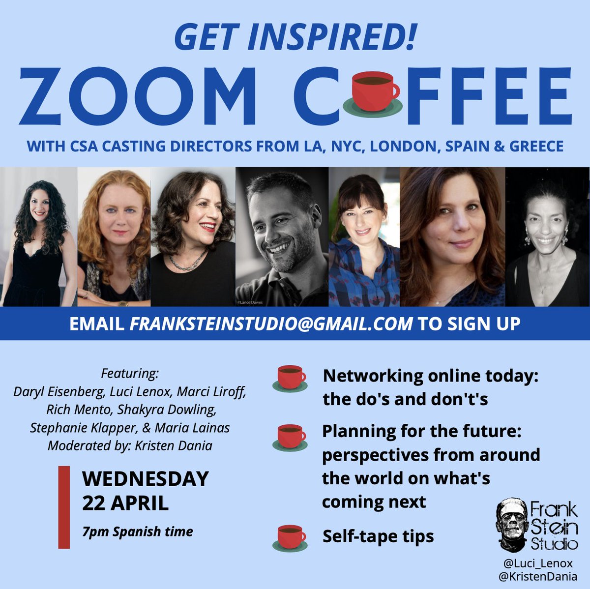 Frank Stein Studio (@frank_stein_st) on Twitter photo Don't miss out on another great opportunity to connect! This Wednesday, we are hosting another Get Inspired session and we want YOU to join! Email franksteinstudio@gmail.com to get your spot. Don't miss out on another great opportunity to connect! This Wednesday, we are hosting another Get Inspired session and we want YOU to join! Email franksteinstudio@gmail.com to get your spot.