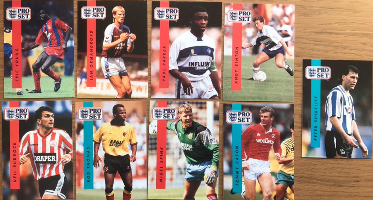Pack 13 opened  #ProSetChallengeYoung  @CPFC Ormandroyd  @AVFCOfficial Parker (swap)  @QPR Sinton  @QPR Ruddock  @SouthamptonFC Thomas  @WatfordFC Spink  @AVFCOfficial Caton  @CAFCofficial Shirtliff  @swfc  #cpfc  #avfc  #qpr  #saintsfc  #cafc  #swfc  #watfordfc
