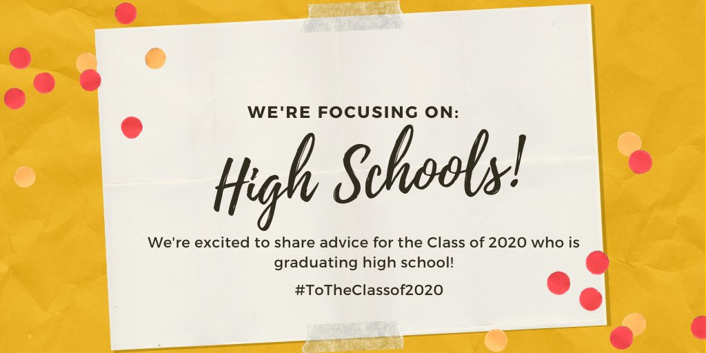 totheclassof20's tweet photo. The next few days, we're focusing on high schoolers! We're excited!! At 7 central on Wednesday night, we'll be going LIVE on Facebook with one of our founders, @april_MarieMEd ! Be sure to tune in! #totheclassof2020 https://t.co/gexWA5a4qb
