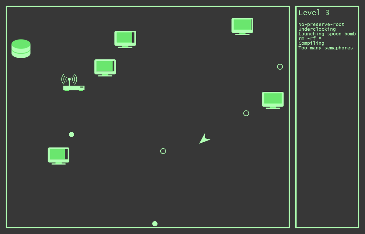 AlteredTree's tweet photo. That's another #LDJAM done! If Space Invaders were a hacking game about ping-pong balls, it would be this game. https://t.co/advbqnCfCf https://t.co/8AkRPmPnnR