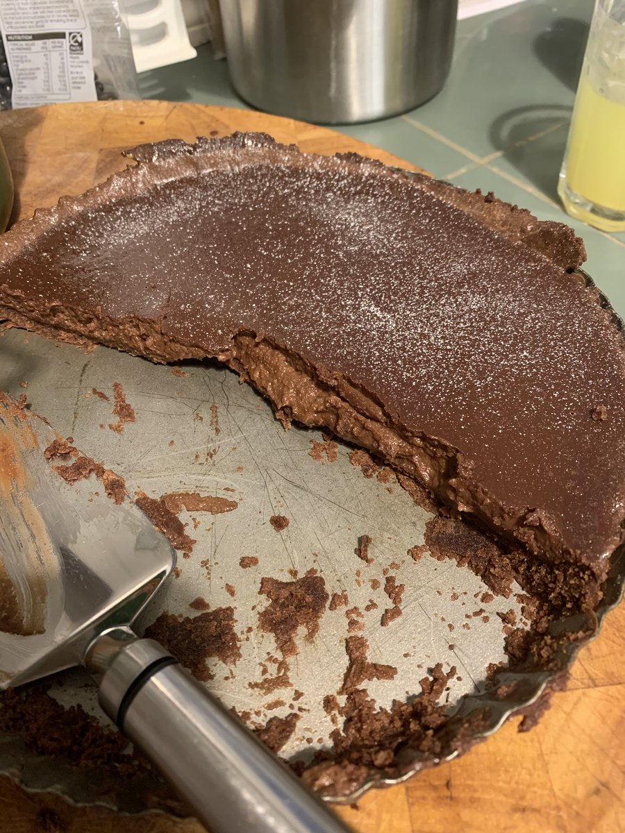 Milk chocolate tarte! With a sweet chocolate pastry...sooo naughty!!!💕