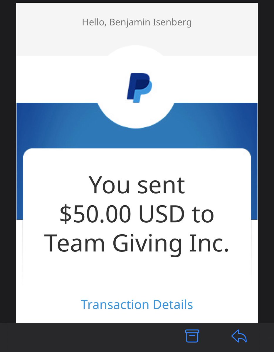 BenIsenberg's tweet photo. @pulte Hi Bill, it felt great to help those who need it.  Did mine through PayPal.  Thanks for organizing this! https://t.co/g4DilL3yjT