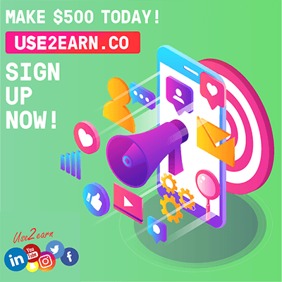 soccer2's tweet photo. https://t.co/6gOdpHdjYO
I'm inviting you to join Use2Earn, a site that lets you earn money with social media. I just earned $5,387.00 and you can too! Sign up today for a $25 bonus!#onlinejob #earnmoney #makemoneyonline #onlinemoney https://t.co/TDA1gHxe6a