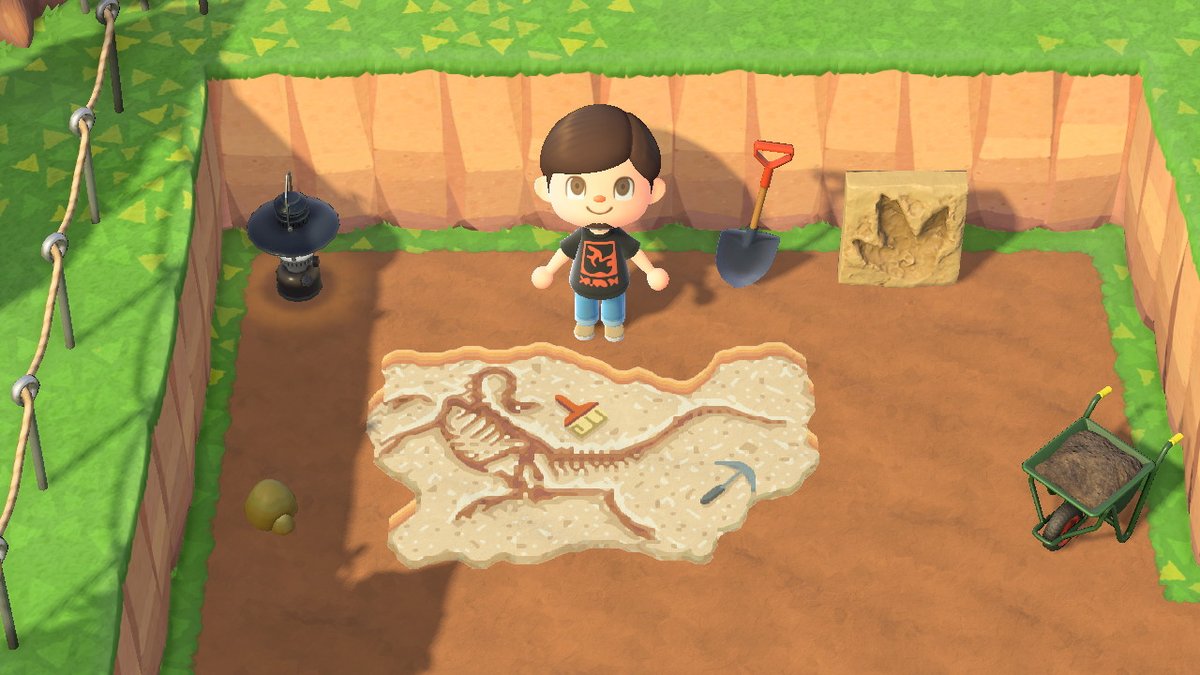 ColinM_Art's tweet photo. Fixed up this ornithomimid dig design I made in New Leaf. Enjoy! (1/2)

#AnimalCrossing #ACNH #ACNHDesigns #dinosaur #paleontology https://t.co/TfSd5xZKQa
