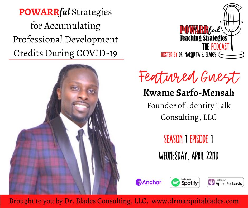 identityshaper's tweet photo. Happy Sunday! This week, catch me on the Celeste the Therapist podcast w/ @_ItsMeCeleste_ and the POWAARFUL Teaching Strategies podcast w/ @DrMBlades! I'll be discussing the work I've been doing to support parents & teachers during the pandemic! #EducatorsInAction #IdentityTalk https://t.co/yGiU7nyvud
