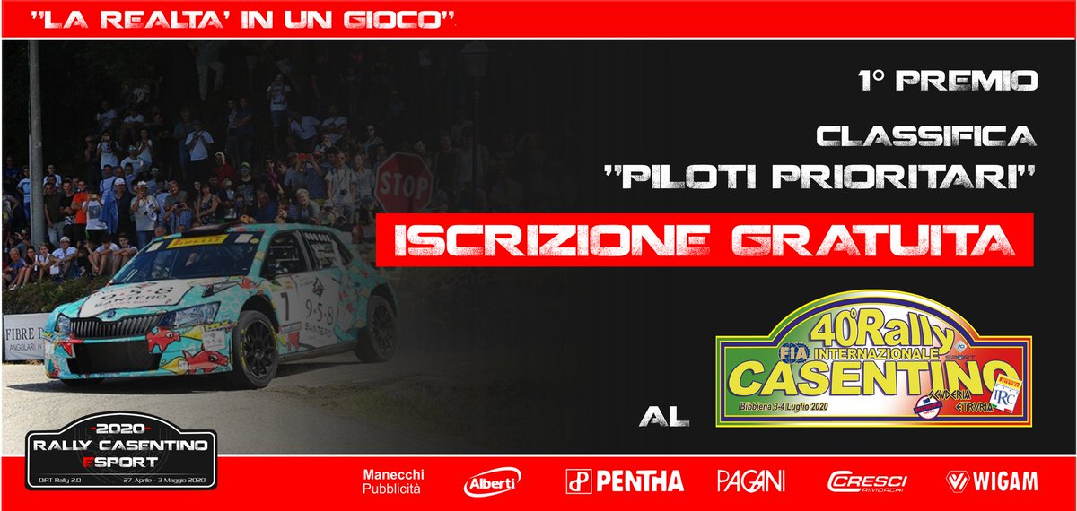 RallyPlus_it's tweet photo. #RallydelCasentino virtuale, iscrizioni aperte, previsti anche premi in denaro https://t.co/bvrfQ8q2KE #Coronavirus #IRC #Rally #DirtRally #VirtualRally https://t.co/PcQSgPvDvs