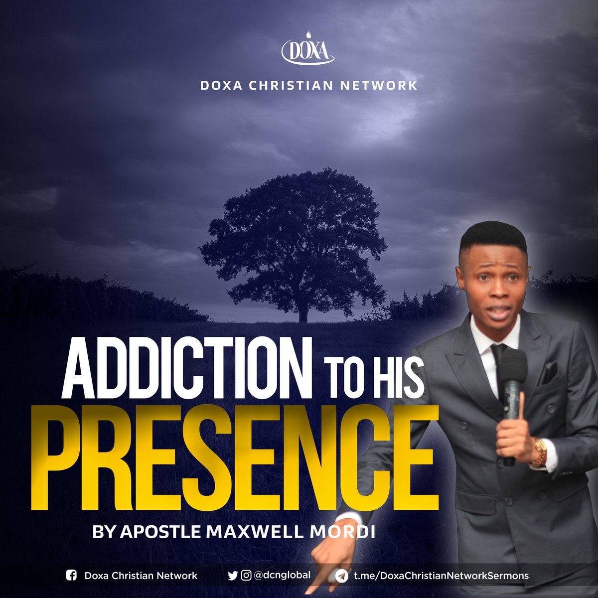 dcnglobal's tweet photo. AUDIO MESSAGE ALERT!
Are you a Visitor or a Dweller in His Presence?
Discover more now in the audio message now available on our telegram channel
https://t.co/q5s1J9YAZD
#SeekersofHisPresence
#KingdomAddict
#LockdownService
#ApostleMaxwellMordi #DoxaChristianNetwork https://t.co/835nQ2KFu9
