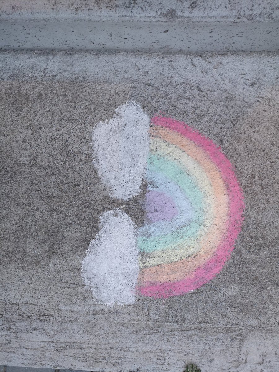 My daughter Millie chalked this today. She is 10 tomorrow. Her Mom is still not home from her 13 hr shift in University Hospital Kerry today.. Stay safe..