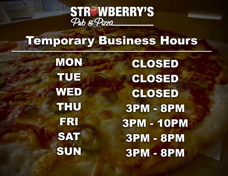 strawberryspub's tweet photo. Open till 8pm &amp; featured on https://t.co/e20lmdNRCd!🍕 - https://t.co/tc7IziFRk1 https://t.co/1EuYkld5zC