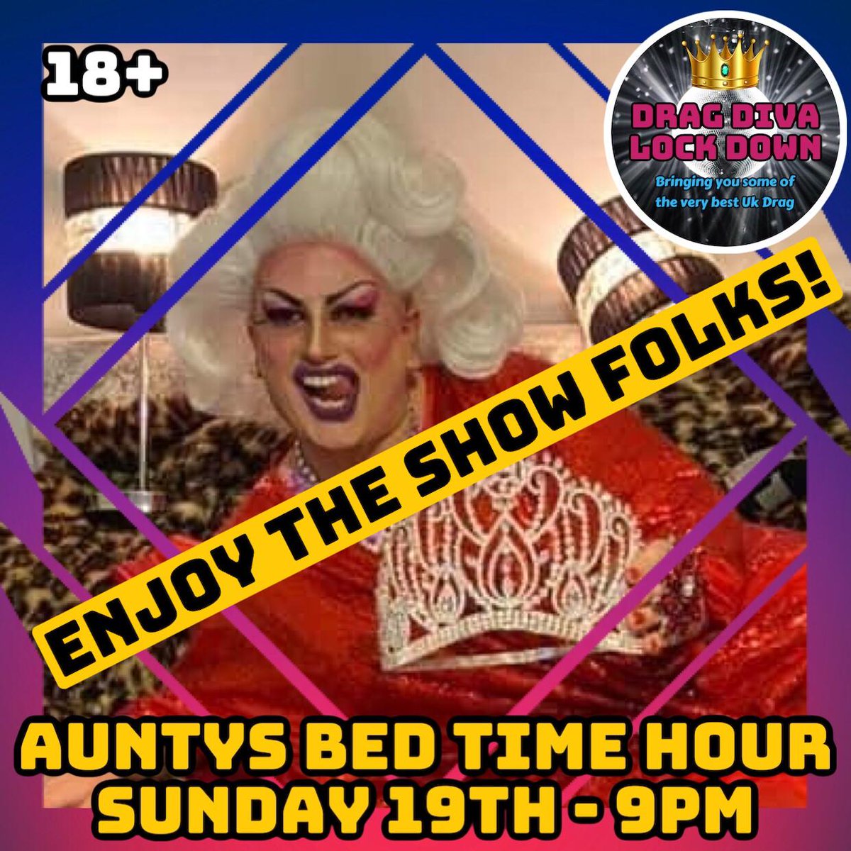 PARADEwsmpride's tweet photo. Get Ready for "Aunty" 
Tune into #DRAGDIVALOCKDOWN here: https://t.co/3EpWflNCLg
❤🧡💛💚💙💜 please RT https://t.co/6pkp19RZrX
