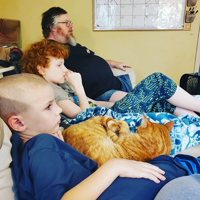 Lisa_Stauber's tweet photo. Hanging out watching Godzilla movies. What are you up to today?
.
.
#sundayfunday #stayhomestaysafe #gingerkitty #familytime #lifeisbeautiful #fathersontime #passingdowntraditions https://t.co/DOwGsLjJlE https://t.co/7eOUgR8Xgh