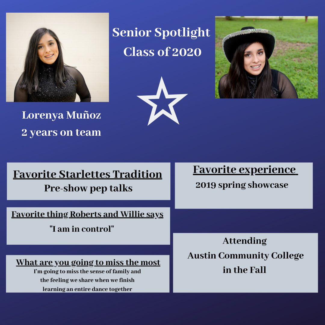 Ars_Starlettes's tweet photo. In honor of our Spring Showcase we are going to be honoring our seniors once a day! We love you! Once a Starlette always a Starlette! https://t.co/1R81NxeCJP