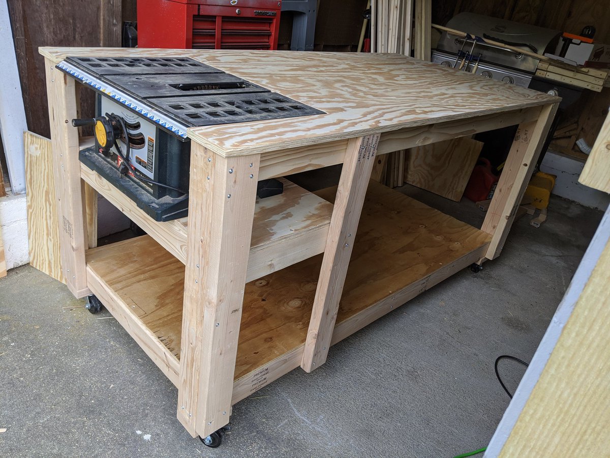 themrbowski's tweet image. Finally built one of the shop essentials - a workbench!  And thanks to a great friend and brother for the table saw. 

#woodworking🔨📏 #ontothenextproject