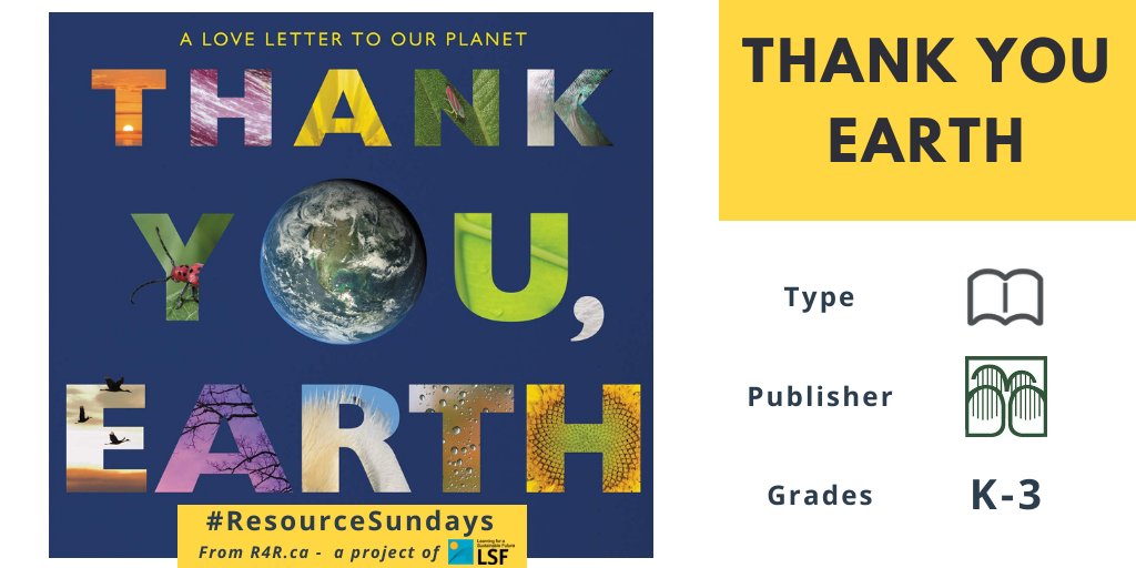 LSF_LST's tweet photo. We are featuring a beautiful book called Thank You Earth this #ResourceSunday! This story not only has beautiful nature photography, but addresses concepts of biology, nature, community and respect - giving thanks to the earth for all that it gives to us. https://t.co/NDdwJKGnEg https://t.co/TkpzoCEItA