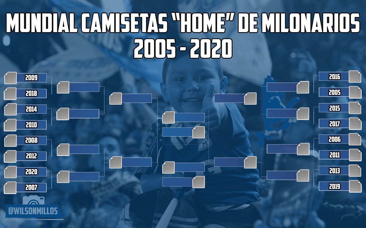 WilsonMillos's tweet photo. Mundial Camisetas #Millonarios "Home"
2005 - 2020

En las encuestan subo las fotos, por que en la imagen se veían muy pequeñas.

Empezamos con los Octavos de Final https://t.co/cdwa7puePM