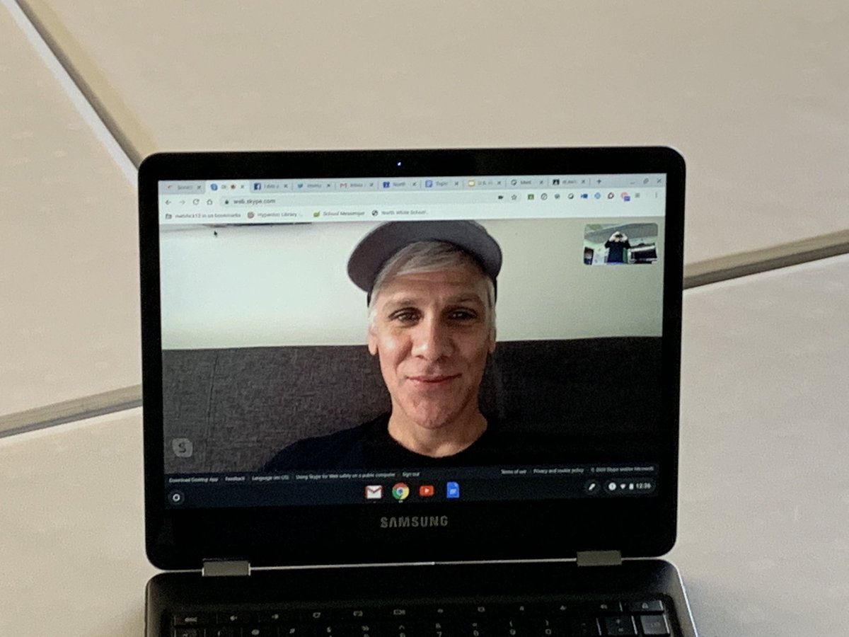 ToddShriver's tweet image. #revoltLAP A3 Been using Meet to record interviews and use them as lessons for the students. Fortunate to have Paul Solman of PBS NewsHour, Kyle Cook of Matchbox 20 and Alan Hunter of MTV. Love the record feature of Meet. Will be using it for virtual awards ceremony as well.