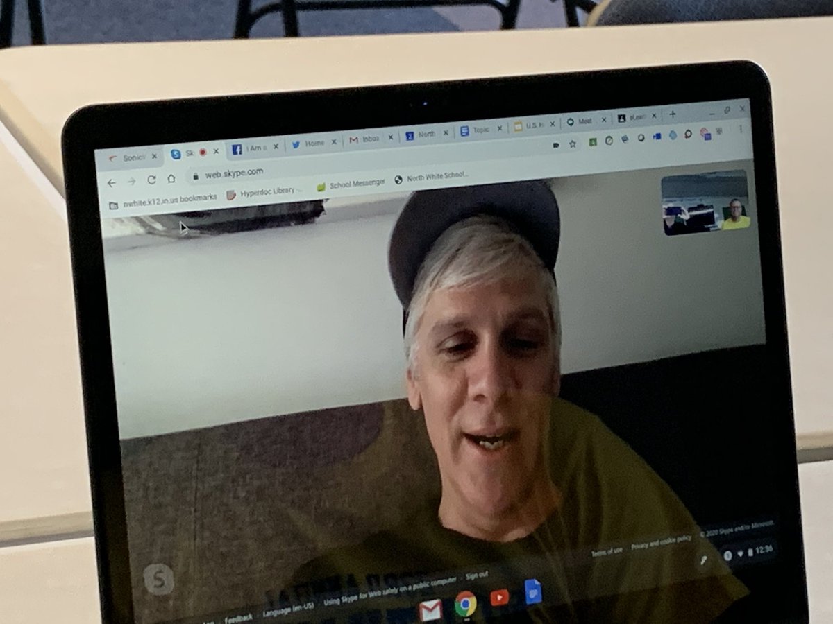 ToddShriver's tweet image. #revoltLAP A3 Been using Meet to record interviews and use them as lessons for the students. Fortunate to have Paul Solman of PBS NewsHour, Kyle Cook of Matchbox 20 and Alan Hunter of MTV. Love the record feature of Meet. Will be using it for virtual awards ceremony as well.