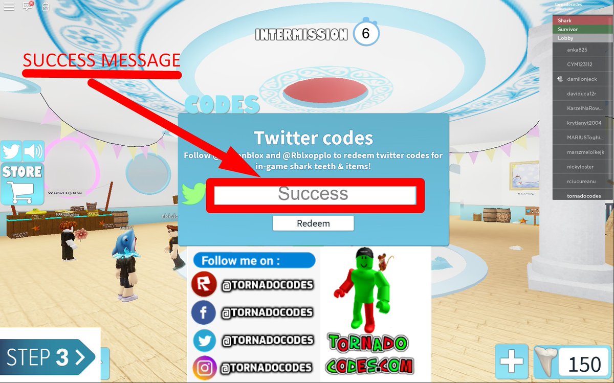 Sharkbitecodes Hashtag On Twitter - roblox sharkbite twitter codes