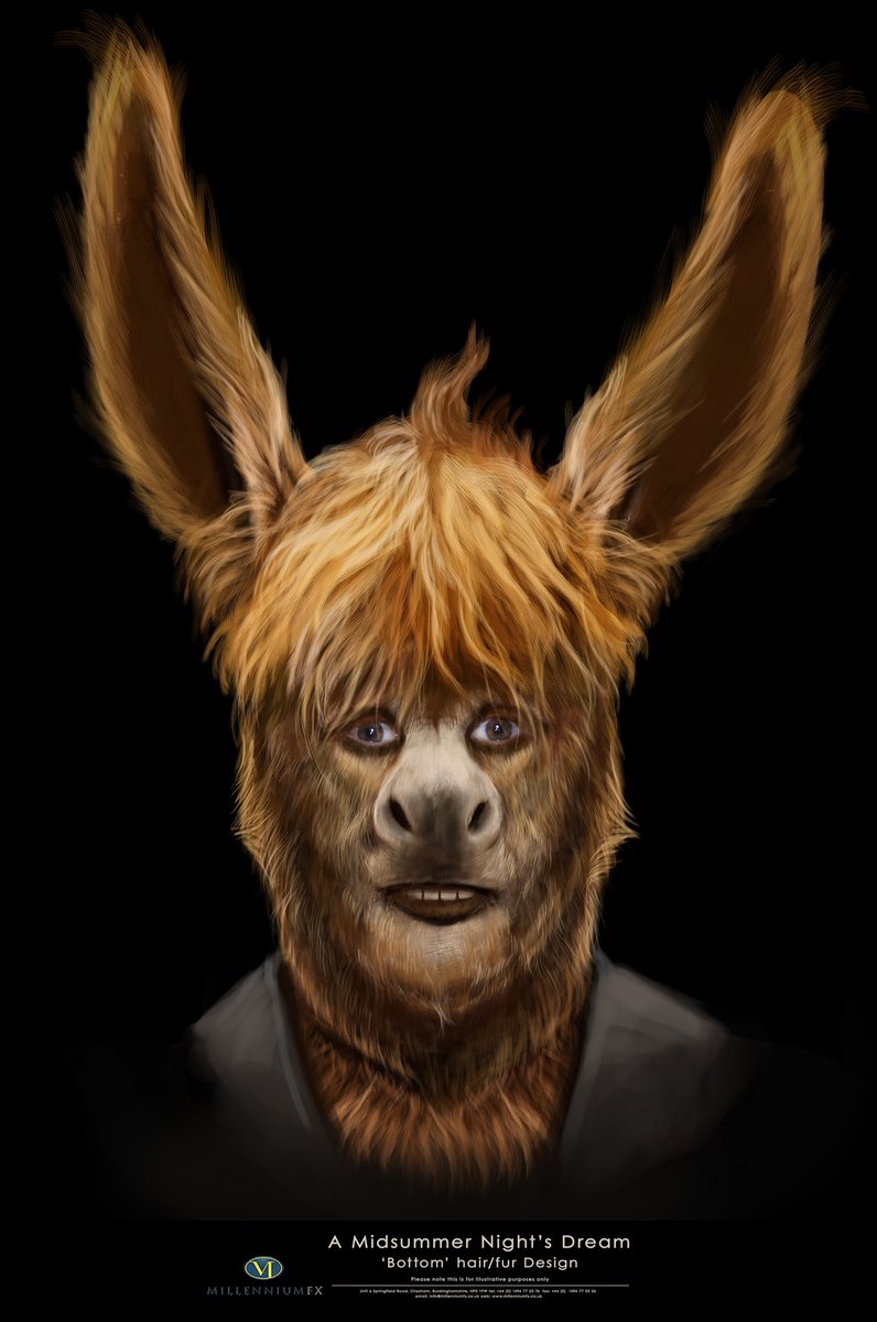 FUN MIDSUMMER NIGHT'S DREAM FACT!!! We wanted Matt Lucas <a href="/RealMattLucas/">Matt Lucas HQ</a> as Bottom to be quite fluffy - we used my friend <a href="/ffskennz/">Sheela na gig economy</a> Ciara's donkey Rupert as a reference! Alas Rupert is no longer with us but he lives on!! 🥰 Enjoy these x #MidsummerNightsDream #ShakespeareSunday