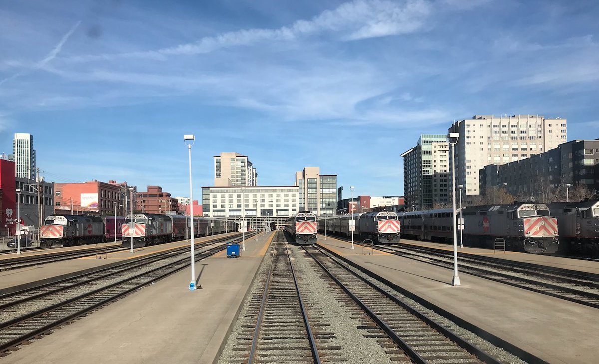 There are more trains a day through here than through San Francisco's Caltrain station, which has 12 times as many tracks.