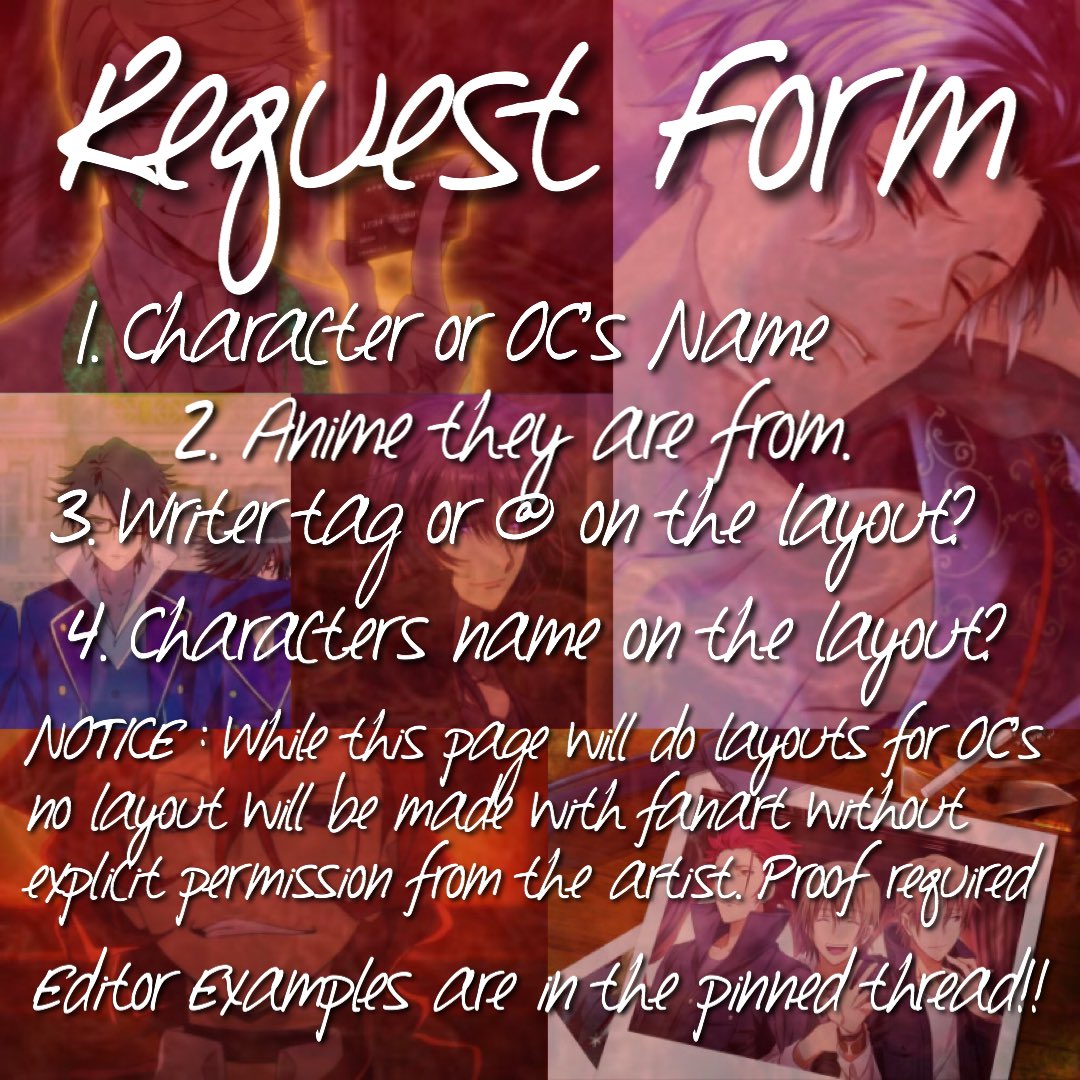 ——Welcome to ChaoticAniLayouts!!

      Please be sure to read the rules before filling out a request form. 

      Please note that this account will also make layouts for anime stan accounts too!!