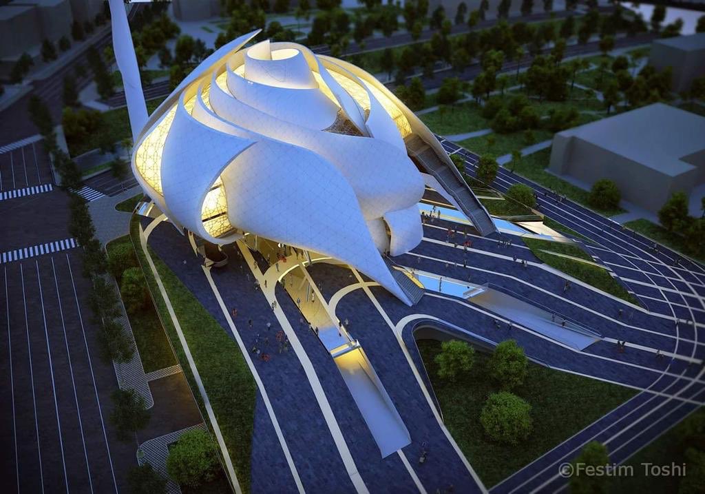 ArchandUrban's tweet photo. The White Rose Mosque. New mosque 🕌 in Tirana Albania https://t.co/d0xFgmEb4g