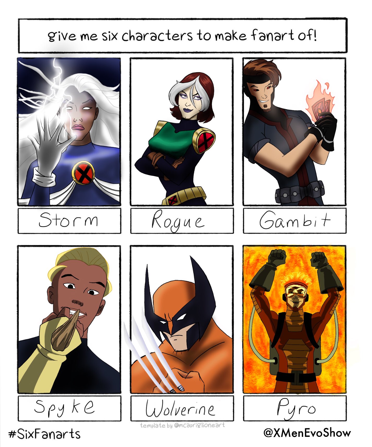 X Men Evolution Characters Names