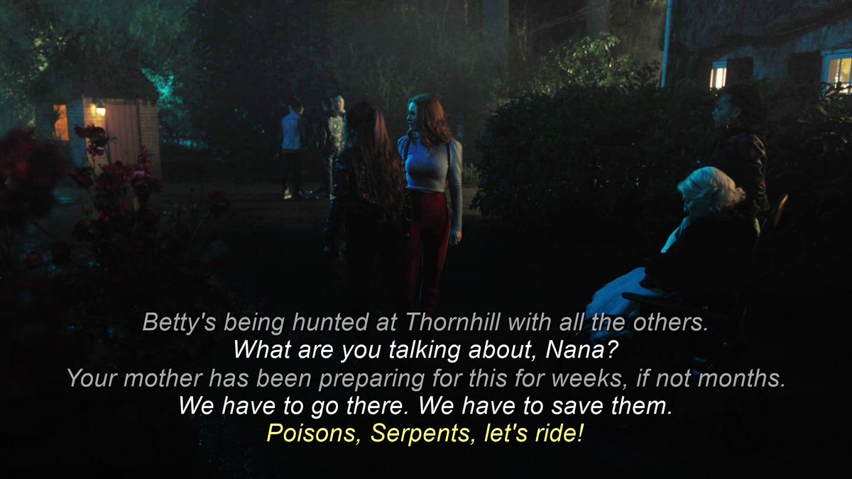 she saved the core four& #39;s lives, leading the serpents and poisons, along with toni.