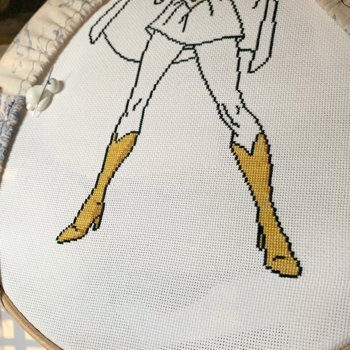 stitchinboy's tweet photo. These boots were made for walkin’ ... walkin’ and kickin’ The Hordes’ ass. #shera #motu #xstitch #crossstitich https://t.co/Nw1XjifFIw