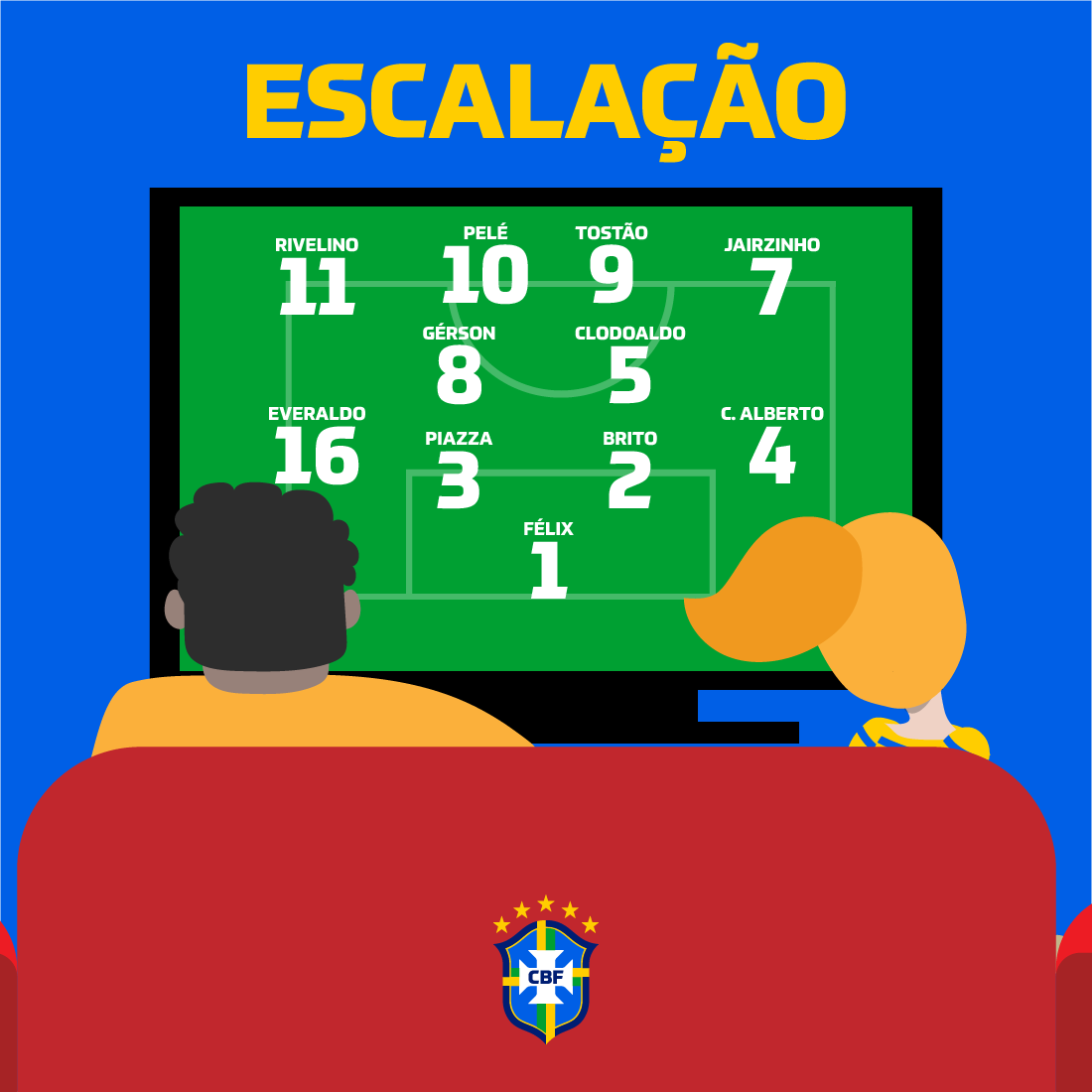 CBF_Futebol's tweet photo. Daqui a pouco a bola rola na tela do SporTV e o jogo é histórico, hein? Vamos reviver a final que garantiu o TRI para o Brasil.

Se liga nessa galeria de craques que entrou em campo para enfrentar a Itália! https://t.co/TzCsGKDDFo