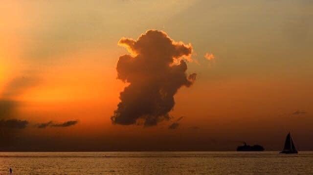 Limpio más que nunca el cielo está.