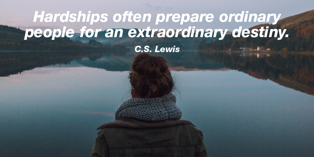 AndyvDyke's tweet photo. Hardships often prepare ordinary people for an extraordinary destiny. - C.S. Lewis #SuperSoulSunday https://t.co/rwTTyP5qjD
