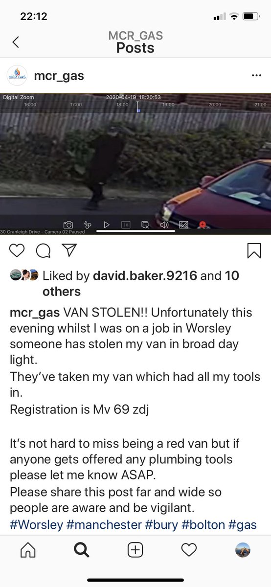 So the bastards have had his van loaded with his tools <a href="/GasMcr/">MCR GAS</a> .
Actually feel sick to my stomach !