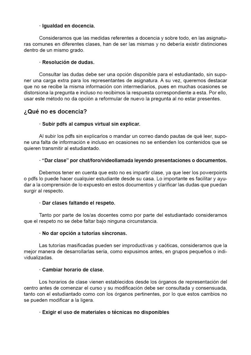 Seguimos trabajando por vosotros. Os traemos las propuestas para la docencia realizadas entre todos los consejos y delegaciones centro 💪 #DesInfoUMA