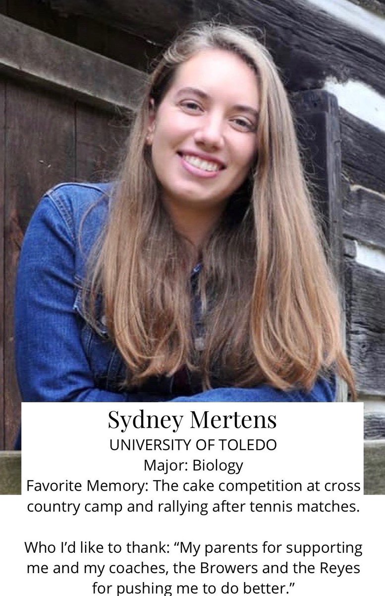 Splitter Nation Class of 2020 - Senior Athlete Recognition, Sydney Mertens #OneNation #SplitterStrong #ThankYouSeniors🎓🎾🏃🏼‍♀️💙