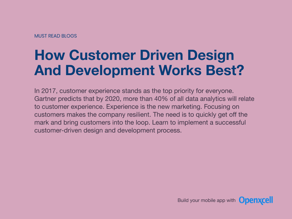 openxcell's tweet photo. How Customer-Driven Design And Development Works Best?
๐๐๐๐ ๐ข๐ง ๐๐๐ญ๐๐ข๐ฅ: https://t.co/MWp2HFOlB5
#OpenXcellBlog https://t.co/zavaaif3Tv