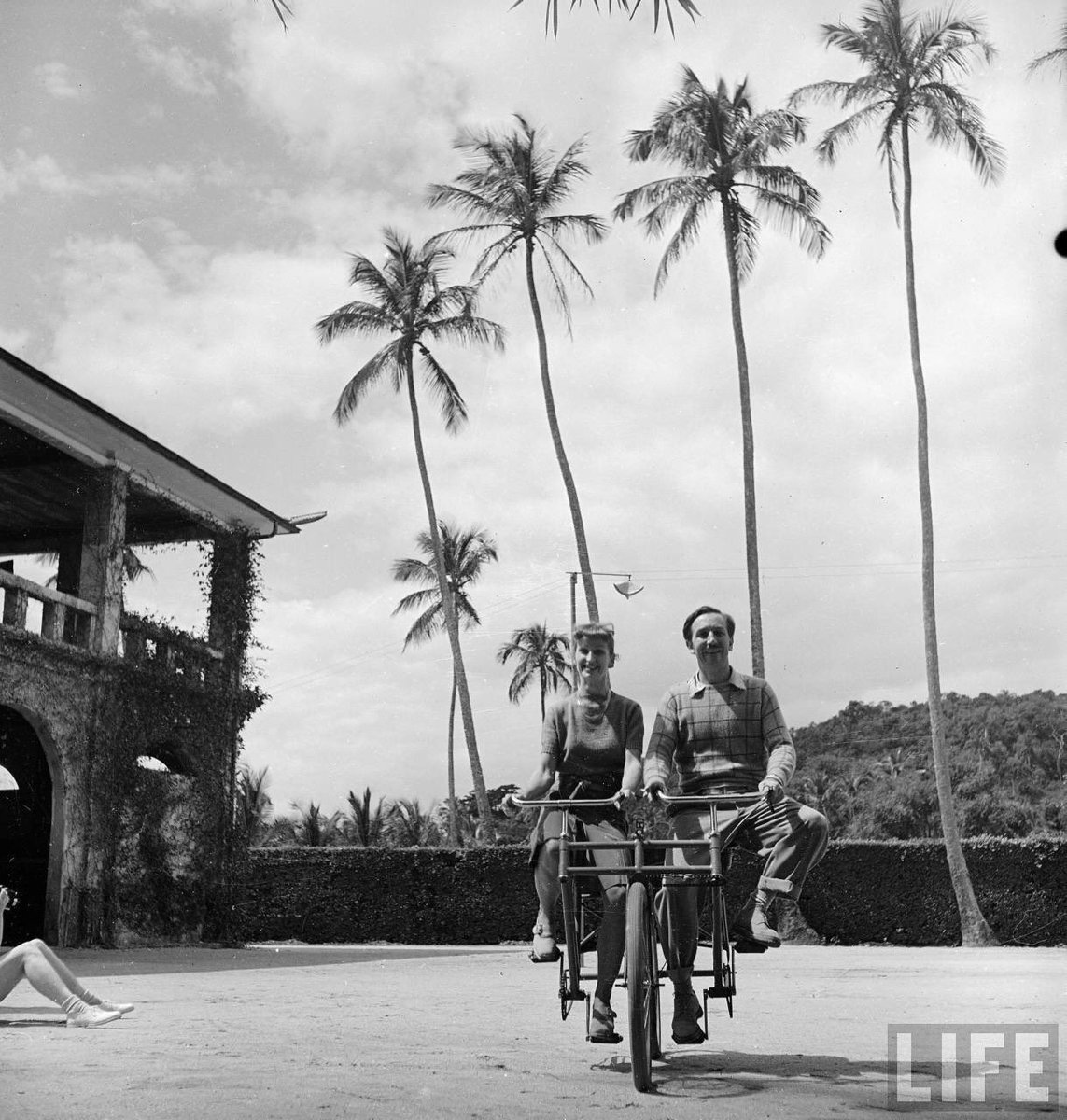 Walt Disney came to love Mary’s style and continually called on her to contribute to his films and later projects. Here they are in South America riding the best two-person bicycle ever!