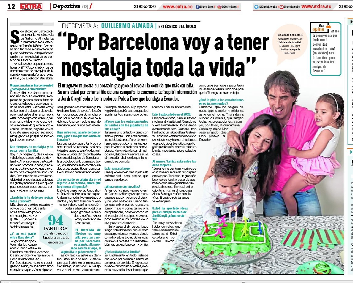 jersonruiz's tweet photo. Guillermo Almada: “Por @BarcelonaSC voy a tener nostalgia toda la vida”
Aquí puedes leer la entrevista 📲👇 https://t.co/9jTTRyZSgL @DiarioExtraEc #DiarioExtraEc https://t.co/tbM0ujR4lS