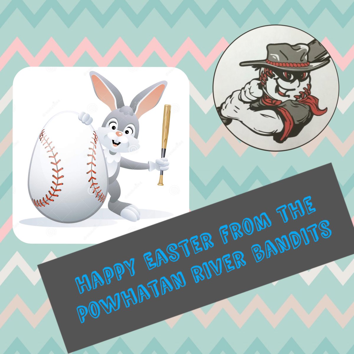 PRiverBandits's tweet photo. 🐰⚾️🐣 #Easter2020 #GoBandits https://t.co/R0u9OEuozJ