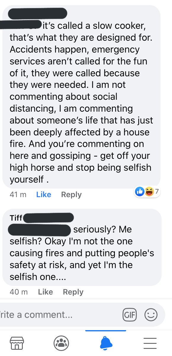 Further highlights include the Facebook arguments about the morality of leaving a slow cooker unattended. Sorry Tiff not everyone sits and stares at their slow cooker for 9 hours