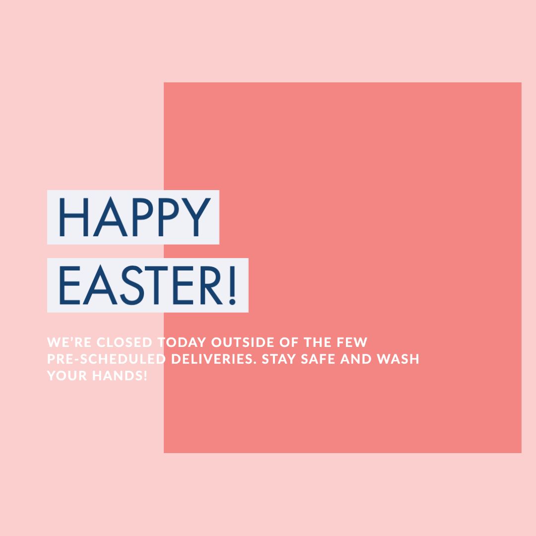 Happy Easter Everyone! 

We're closed today. We'll be delivering a few order that had been pre-scheduled, but that's about it. 

Stay six feet apart from each other and stay safe! 

#Easter2020 #WeGotThisSeattle #Quarantine