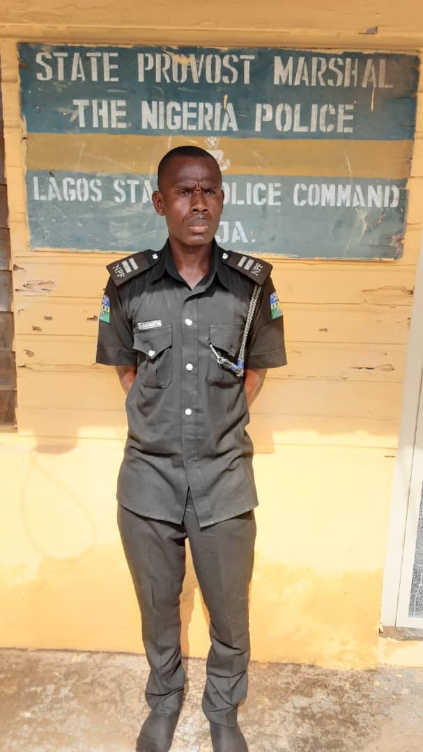 12th April, 2020.Press ReleasePolice Inspector in viral video arrested and tried for extortionAttention of Lagos State Police Command is drawn to a video on social media in which an Inspector was captured counting #40,000 he extorted from the owner